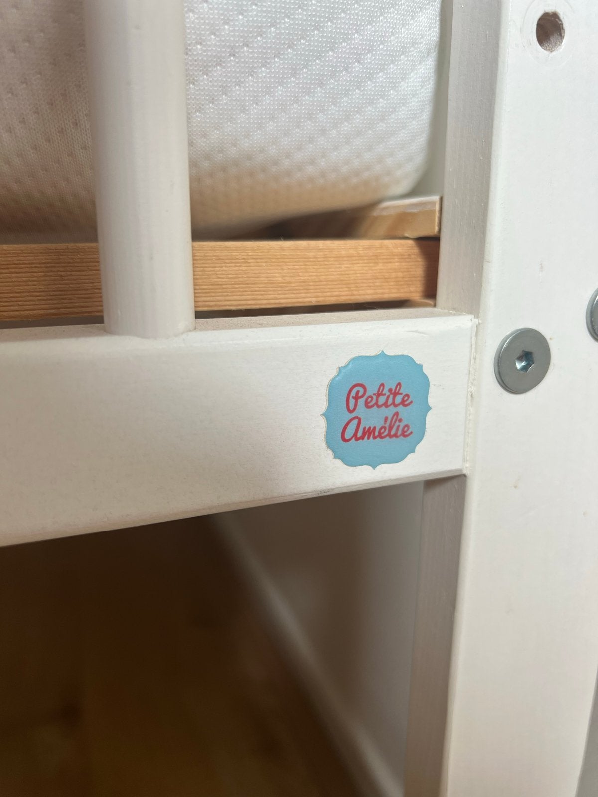 Co-sleeper Petite Amélie met matras + schapenwol onderlegger, Ophalen, Gebruikt, Minder dan 140 cm, Matras