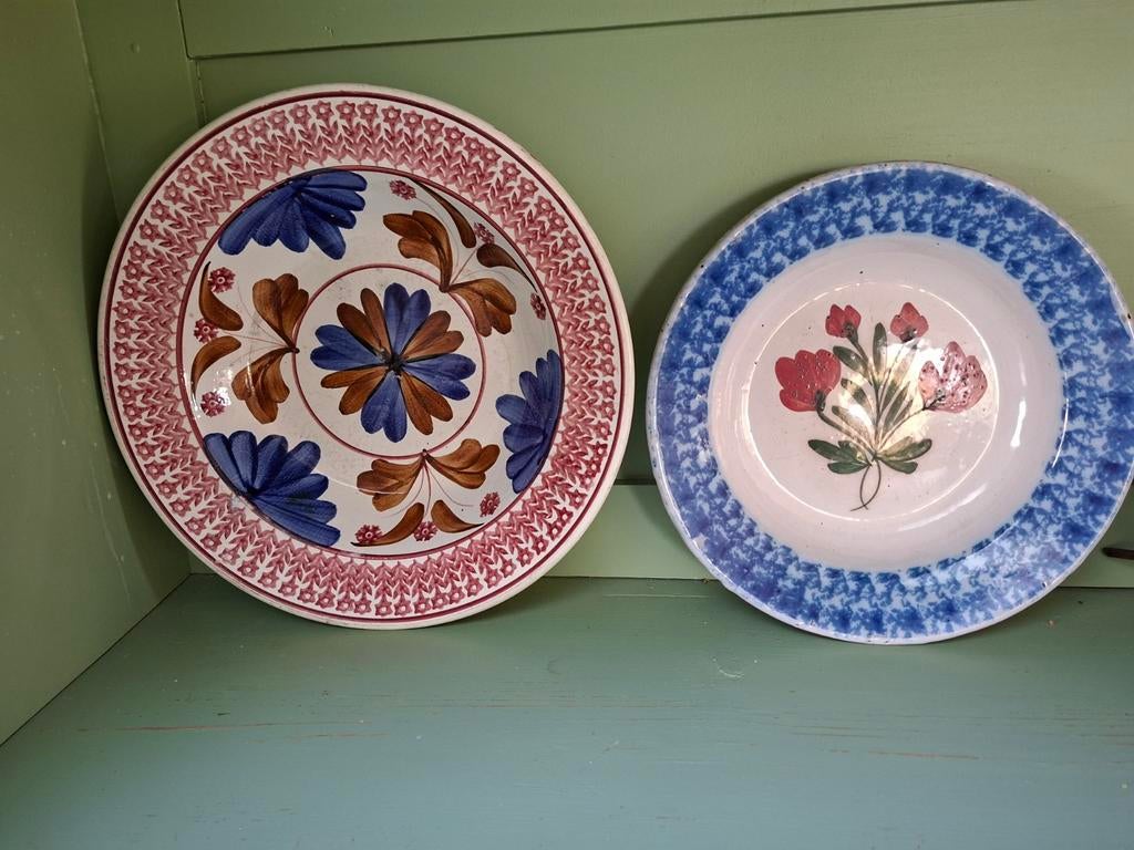 2 prachtige antieke sierborden Nimy, Antiek en Kunst, Ophalen of Verzenden