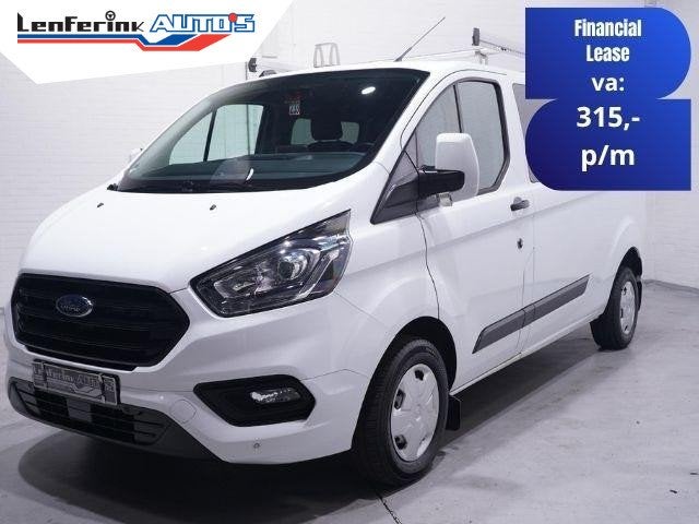 Ford Transit Custom 2.0 TDCI 130 pk L2 Dubbel Cabine 5-Zits, Auto's, Bestelauto's, Voorwielaandrijving, Stof, Gebruikt, 4 cilinders