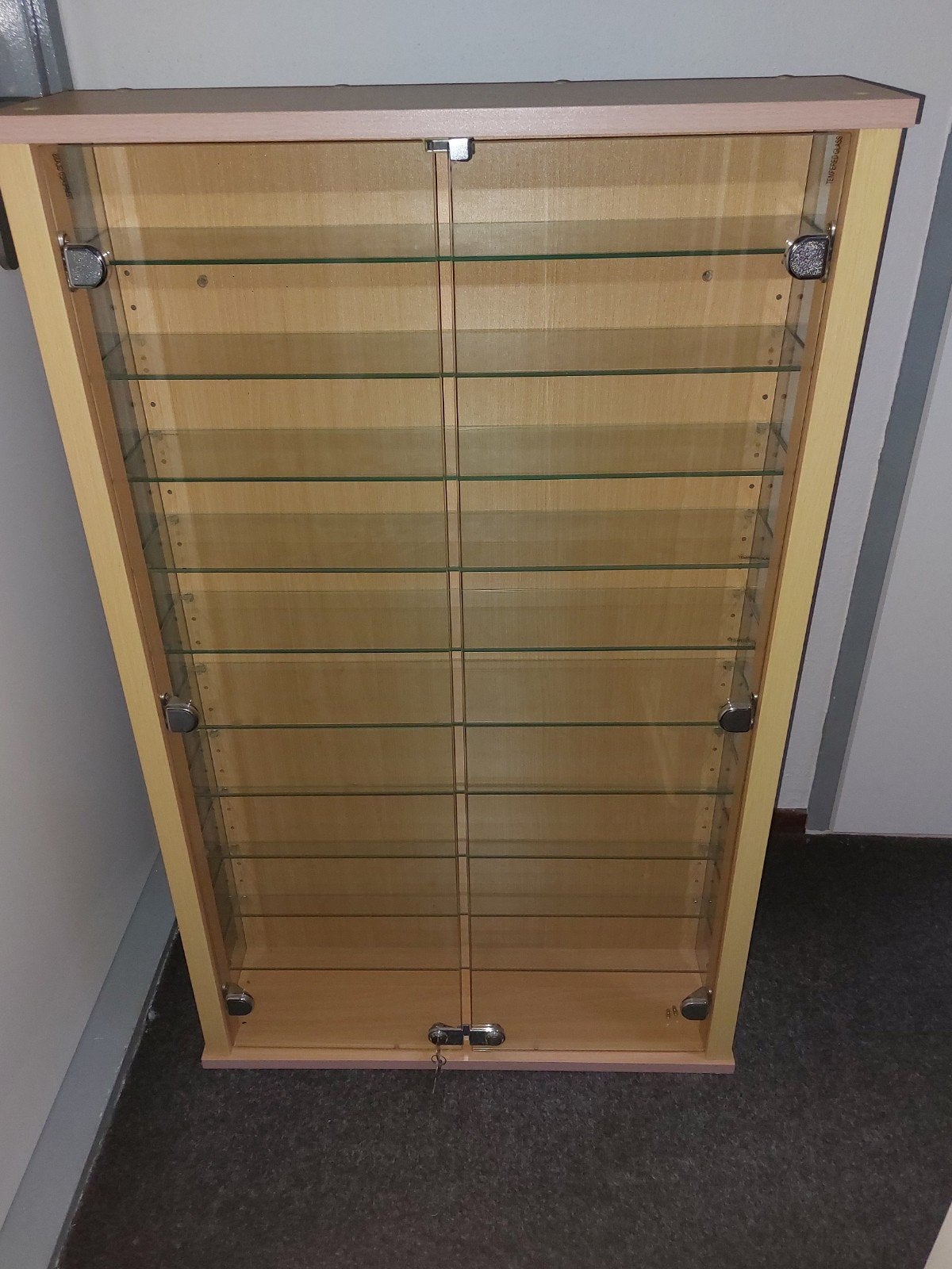 Vitrinekast, Huis en Inrichting, Ophalen, Met plank(en), 100 tot 150 cm, 50 tot 100 cm