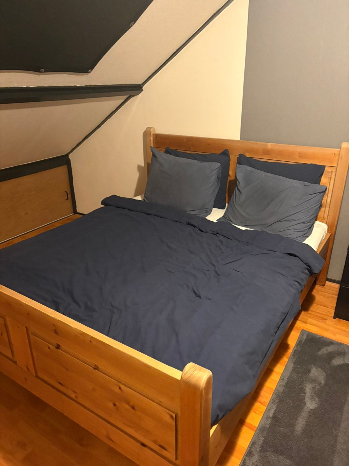 2 persoons bed, Wit, Tweepersoons, Ophalen of Verzenden, Zo goed als nieuw