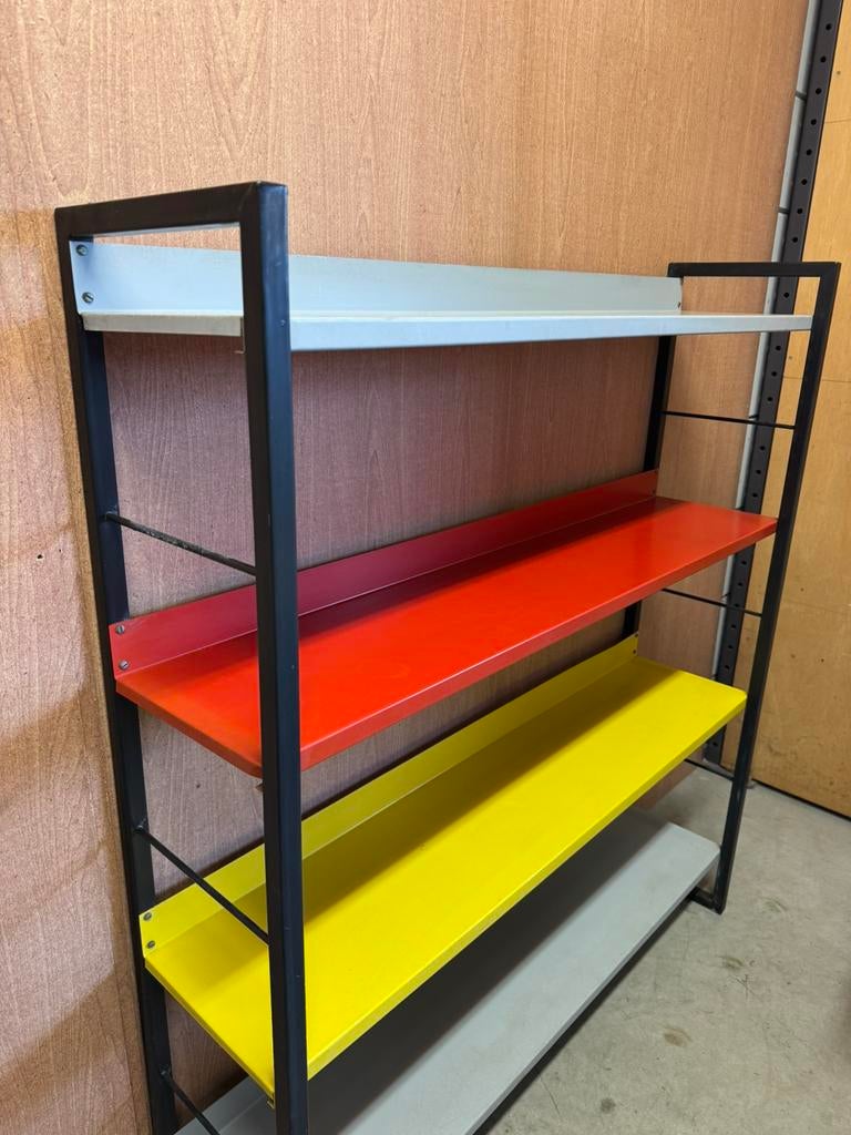TOMADO Vintage metalen stelling met gekleurde planken, Ophalen, Gebruikt, Tomado, Tomado