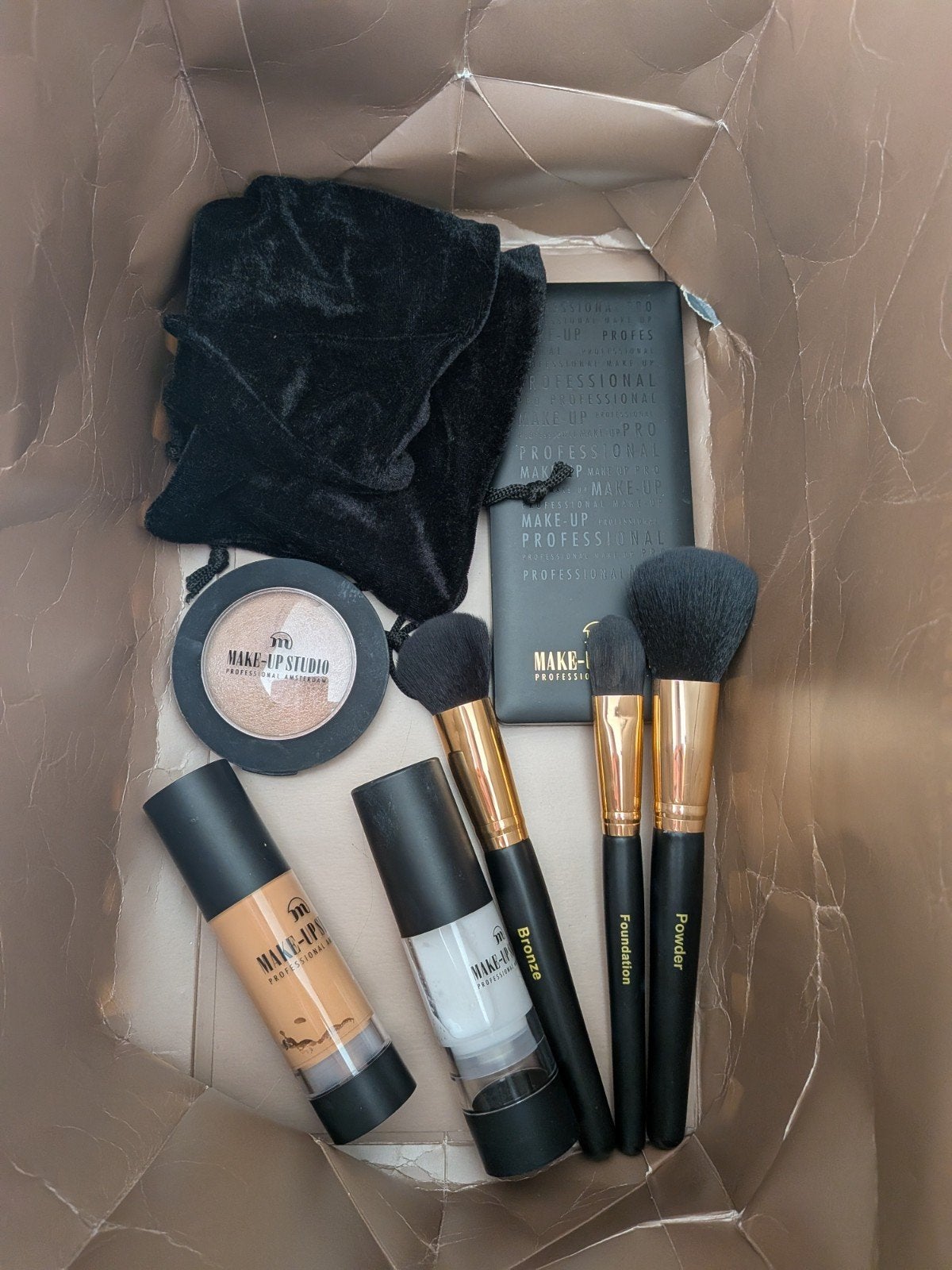 Make-up Studio make-up en kwasten set, Sieraden, Tassen en Uiterlijk, Ophalen of Verzenden, Zo goed als nieuw, Gehele gezicht