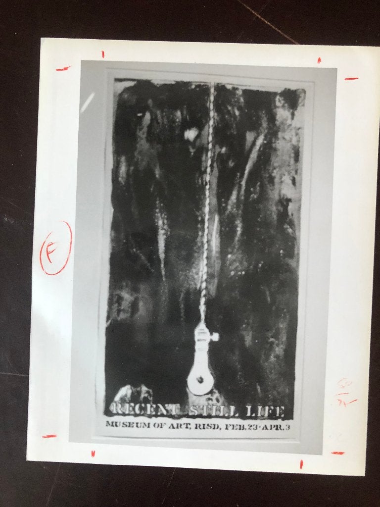 Press photo of an artwork by Jasper Johns, stamped 1990, Ophalen of Verzenden, Foto