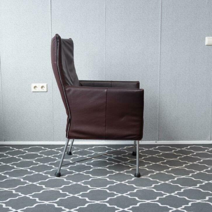 4 Showroomexemplaren! Montis Charly wijnrood - rvs frame, Niet ingevuld, Niet ingevuld, Leer, Ophalen of Verzenden
