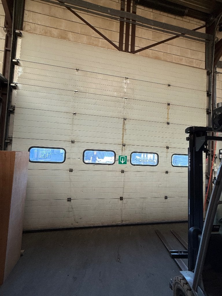 Industriële overheaddeur | 4,5 m breed | Wezep, Doe-het-zelf en Verbouw, Ophalen, Garagedeur, Kunststof, Gebruikt