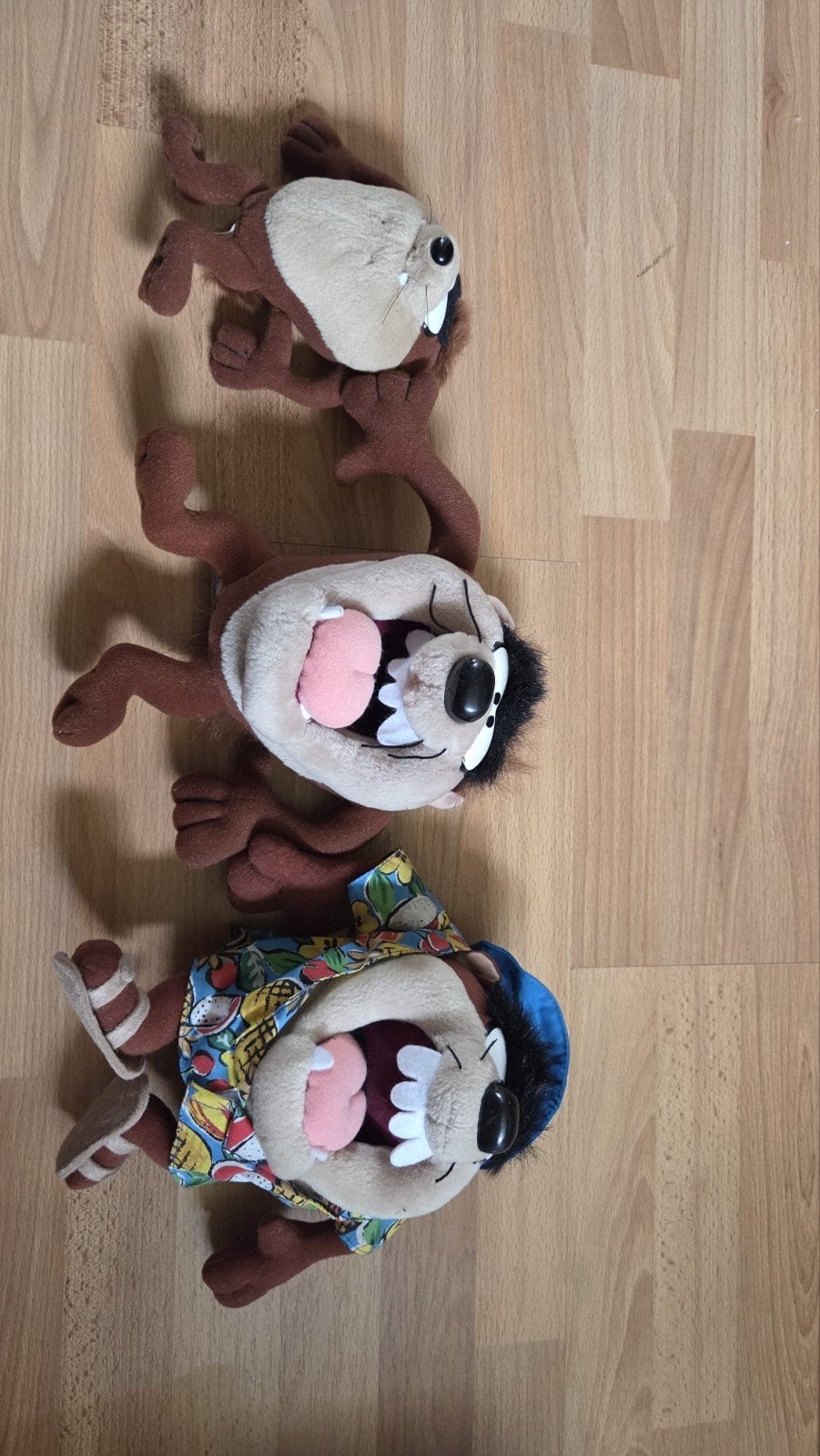 Taz Tazmanian Devil knuffel Looney Tunes (3 stuks), Gebruikt, Overige merken, Overige karakters, Overige typen