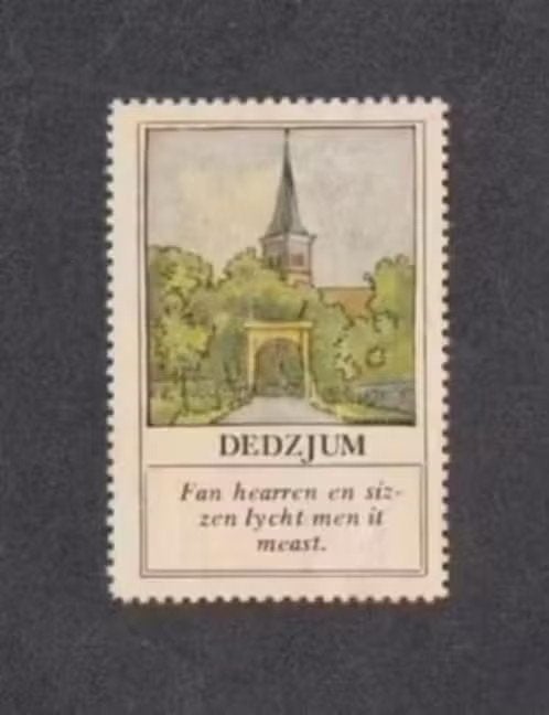 Verzamelplaatje Sluitzegel Dedgum Dedzjum Friesland, Ophalen of Verzenden, Zo goed als nieuw