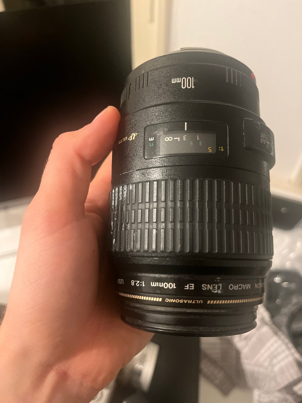 Canon EF 100mm f/2.8 USM Macro Lens, Audio, Tv en Foto, Ophalen, Gebruikt, Canon, Autofocus