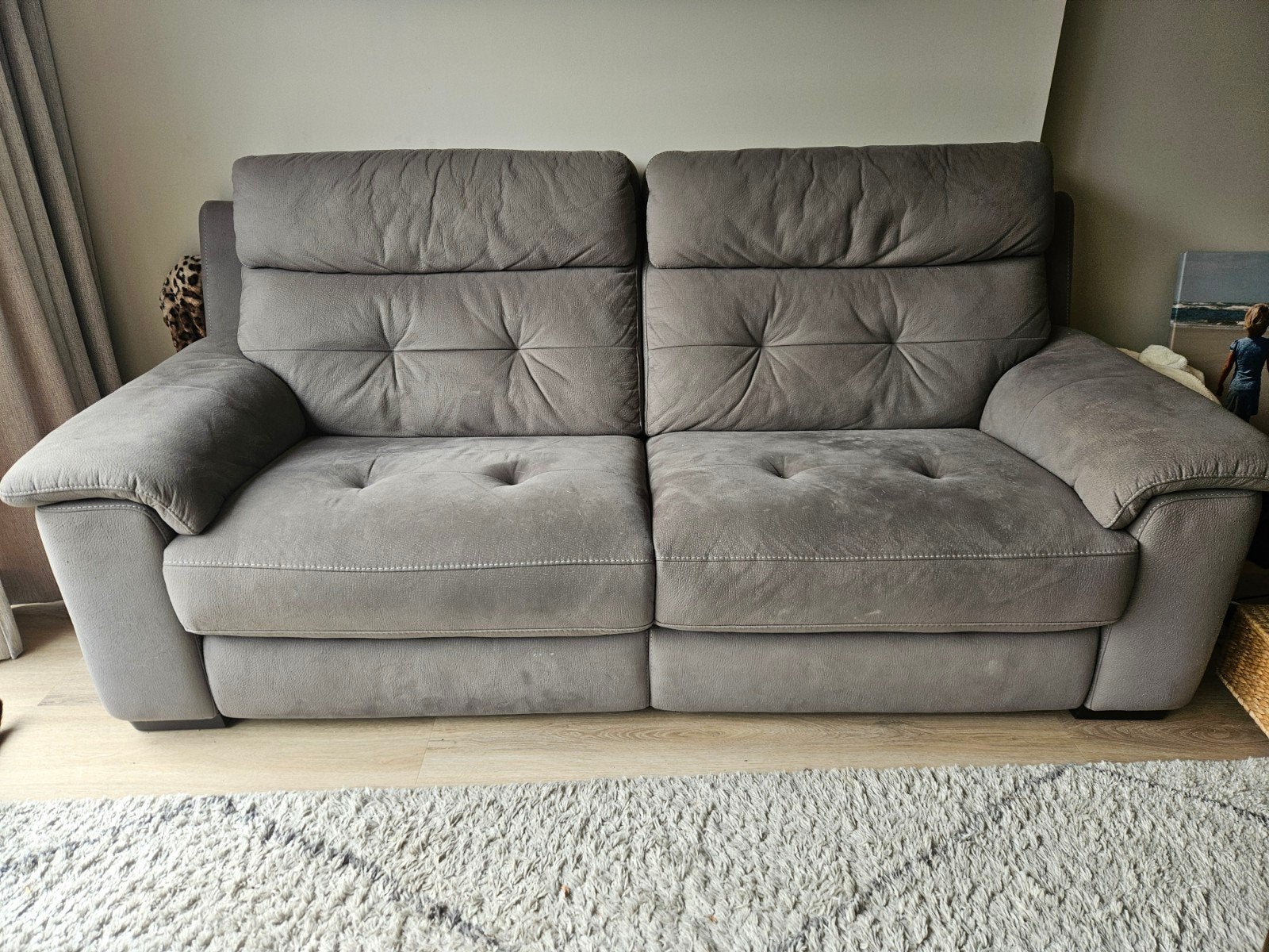 Goossens wout Bank met relaxfunctie en USB, Ophalen, Gebruikt, Driepersoons, 75 tot 100 cm
