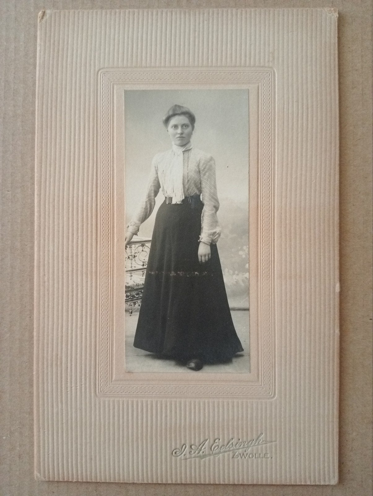 Kabinetkaart J.A.Eelsingh Zwolle, Gebruikt, Foto, Ophalen of Verzenden, Voor 1940
