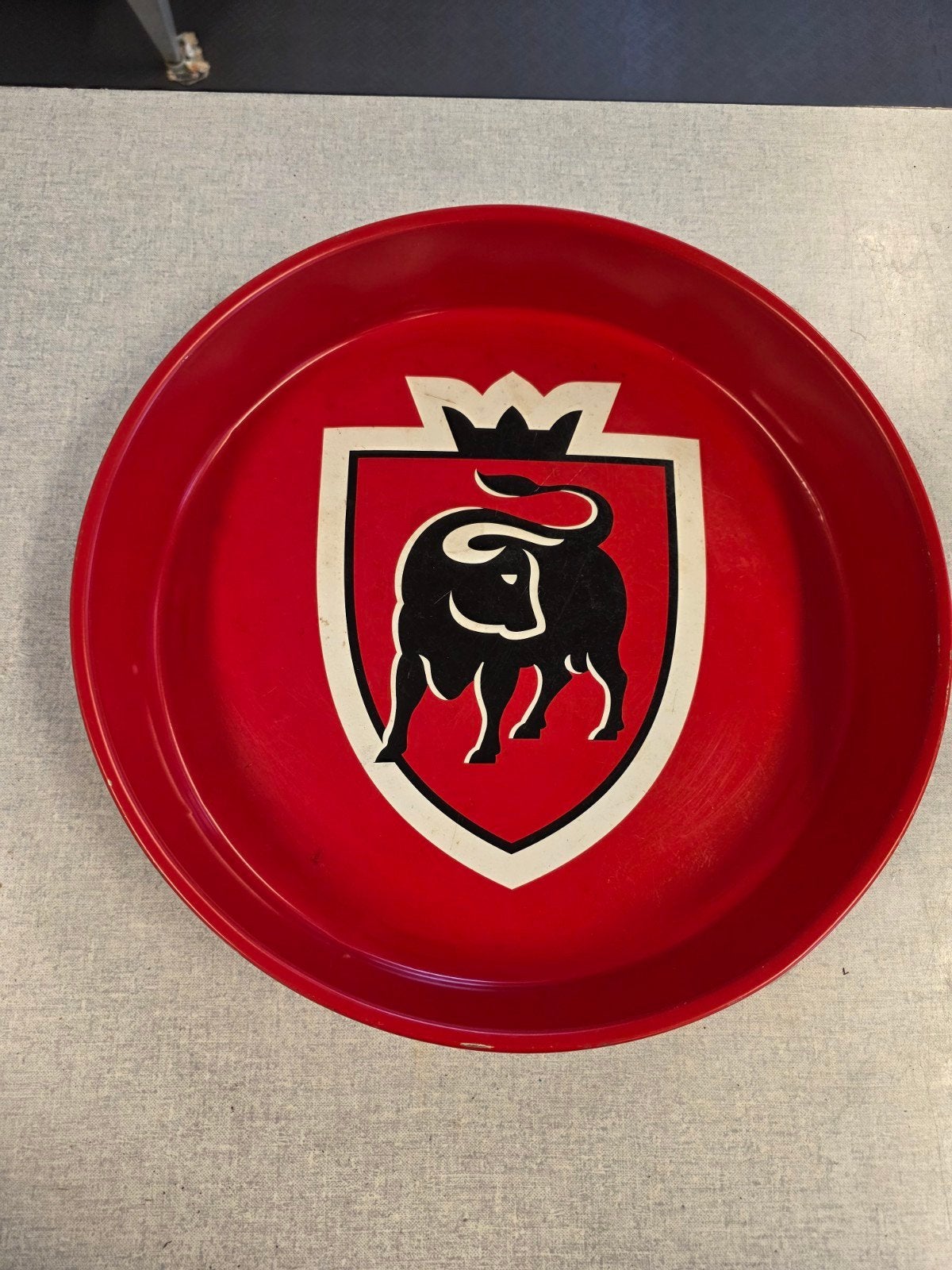 Set van 3 Vintage Stier Dienbladen - Rood/Zwart, Ophalen