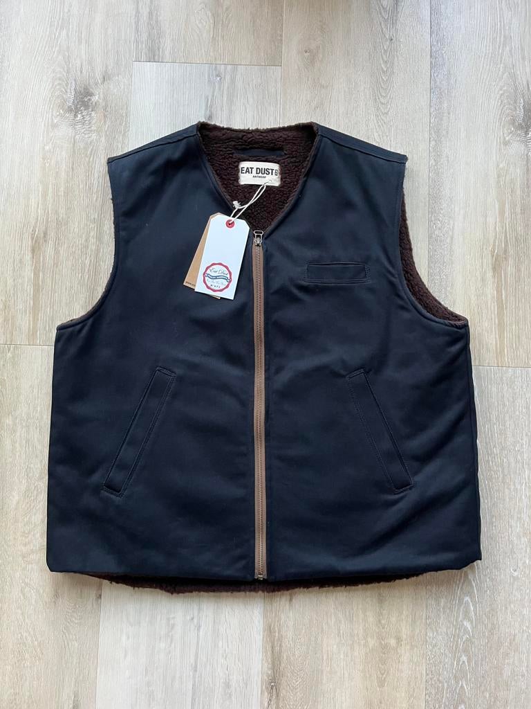 EAT DUST deck vest maat XL, Kleding | Heren, Bodywarmers, Verzenden, Nieuw, Maat 56/58 (XL), Zwart