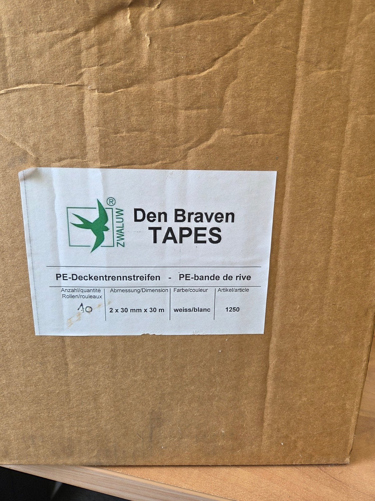 Doos den braven PE tape 2 x 30mm, Ophalen, Nieuw