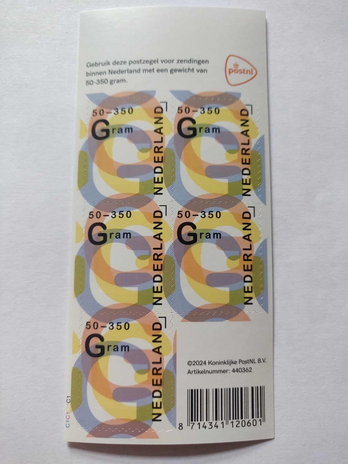 D1 Postzegels Nederland 50 tot 350 Gram, Ophalen of Verzenden