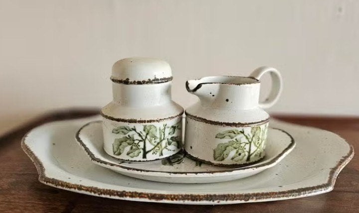 Wedgwood Stonehenge 'Green Leaves' set, Overige typen, Vintage, Nieuw, Ophalen of Verzenden