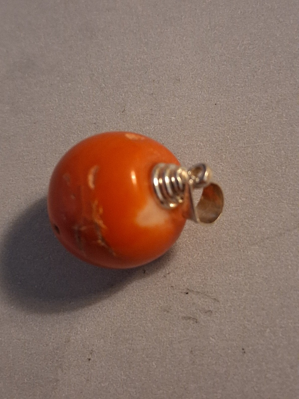 Bloedkoraal hanger -- afmeting 12 mm, Verzenden, Nieuw, Rood, Steen of Mineraal