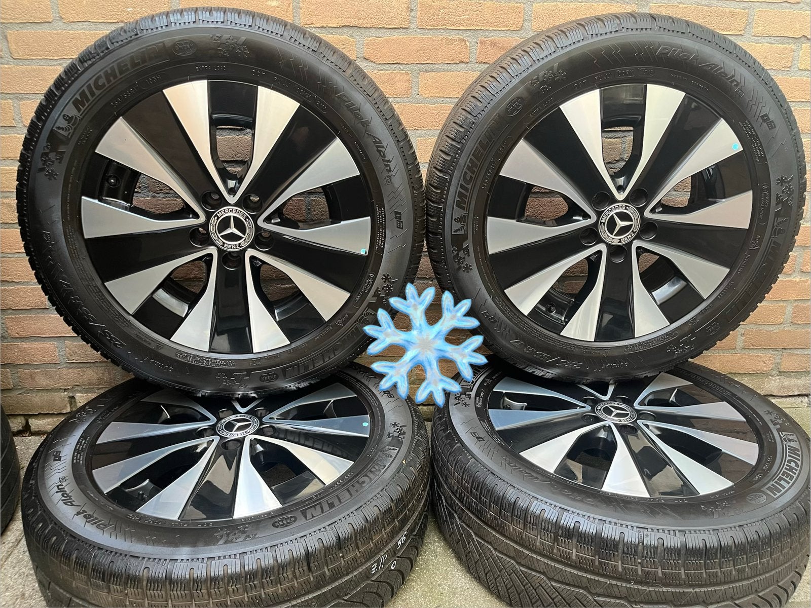 17” orig Mercedes Vito v-klasse EQV michelin winterset TPMS, Banden en Velgen, 17 inch, 235 mm, Bestelwagen