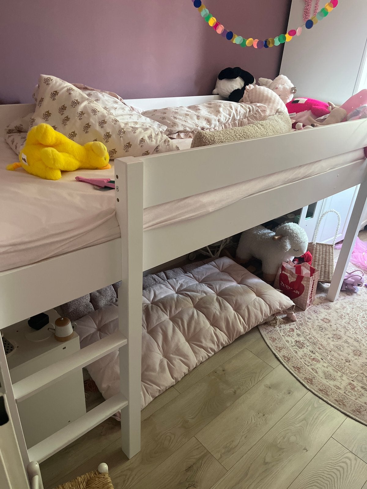 Witte halfhoogslaper voor kinderkamer petit amelie, Huis en Inrichting, Ophalen, Gebruikt, 90 cm, Eenpersoons