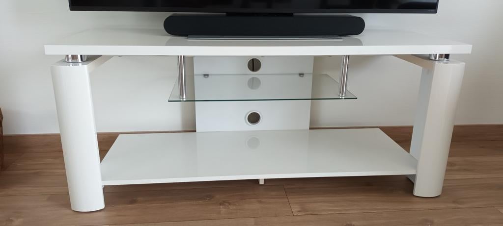 Tv meubel wit, Ophalen, Gebruikt, 100 tot 150 cm, Minder dan 100 cm