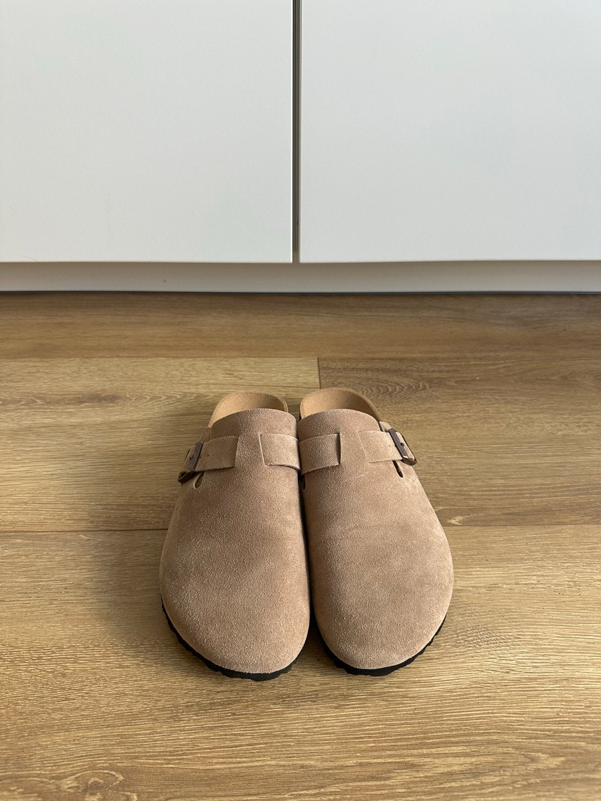 Birkenstock Boston Clogs - Zo goed als nieuw, Kleding | Dames, Schoenen, Nieuw, Ophalen of Verzenden, Instappers, Beige