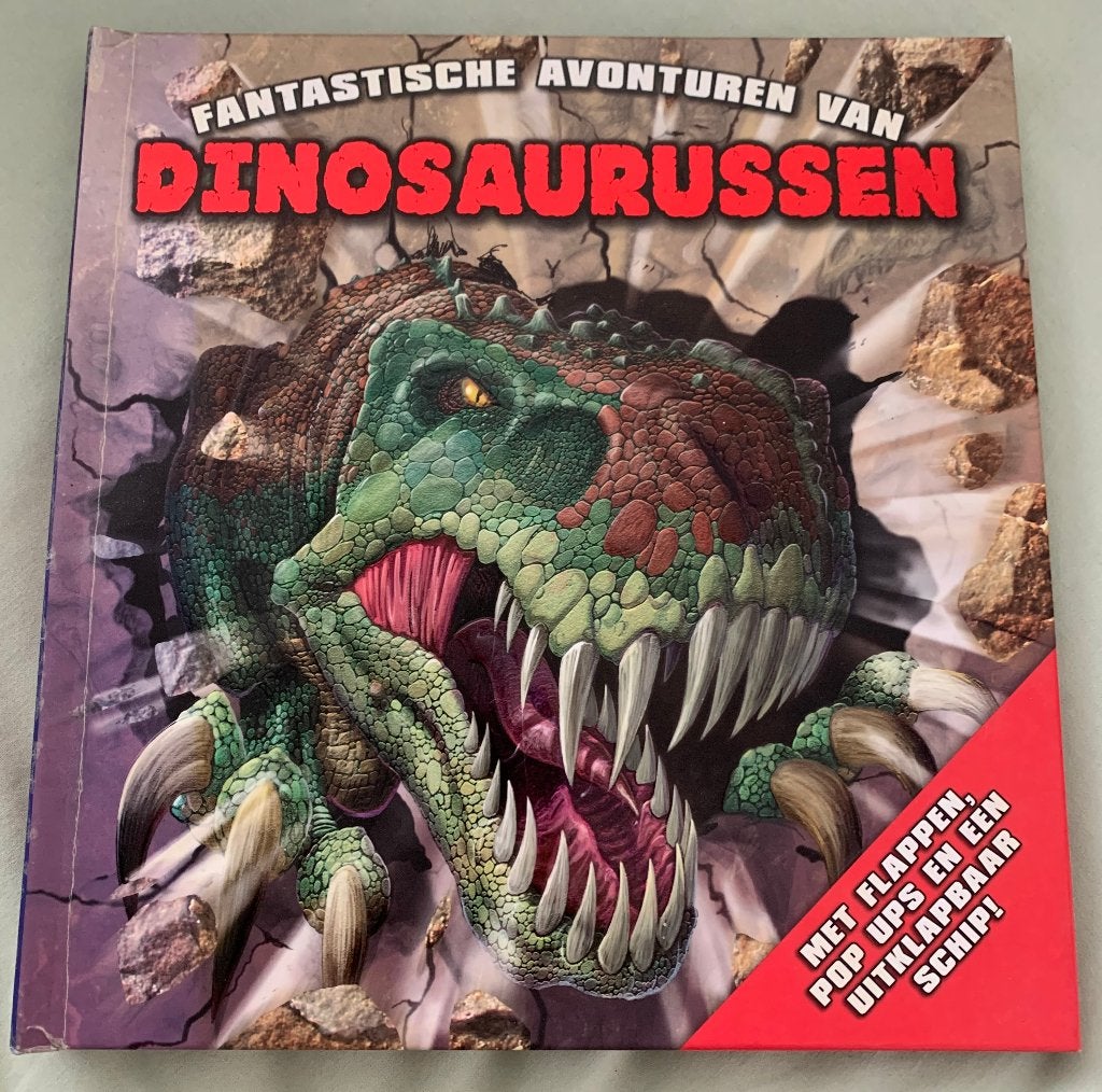 Fantastische avonturen van dinosaurussen boek met flappen, Boeken, Non-fictie, Uitklapboek, Jongen of Meisje, Nieuw