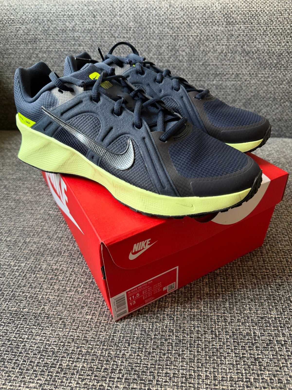 Nike Metro Tek - Nieuw in doos - Maat 45.5, Blauw, Nieuw, Ophalen of Verzenden, Sneakers of Gympen