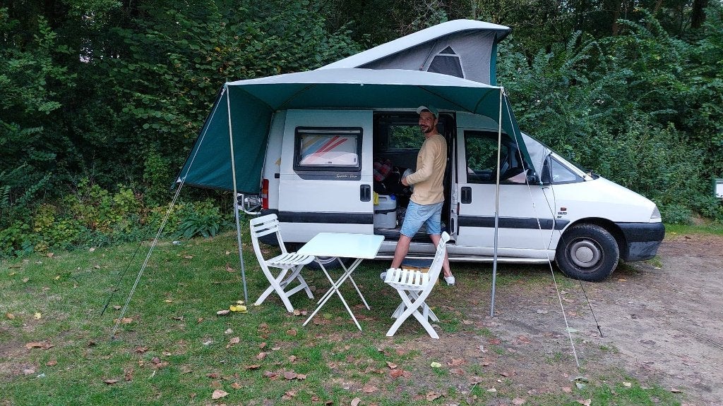 Fiat Scudo Sportivan met hefdak Knaus inbouw, Stof, 4 stoelen, Wit, Particulier