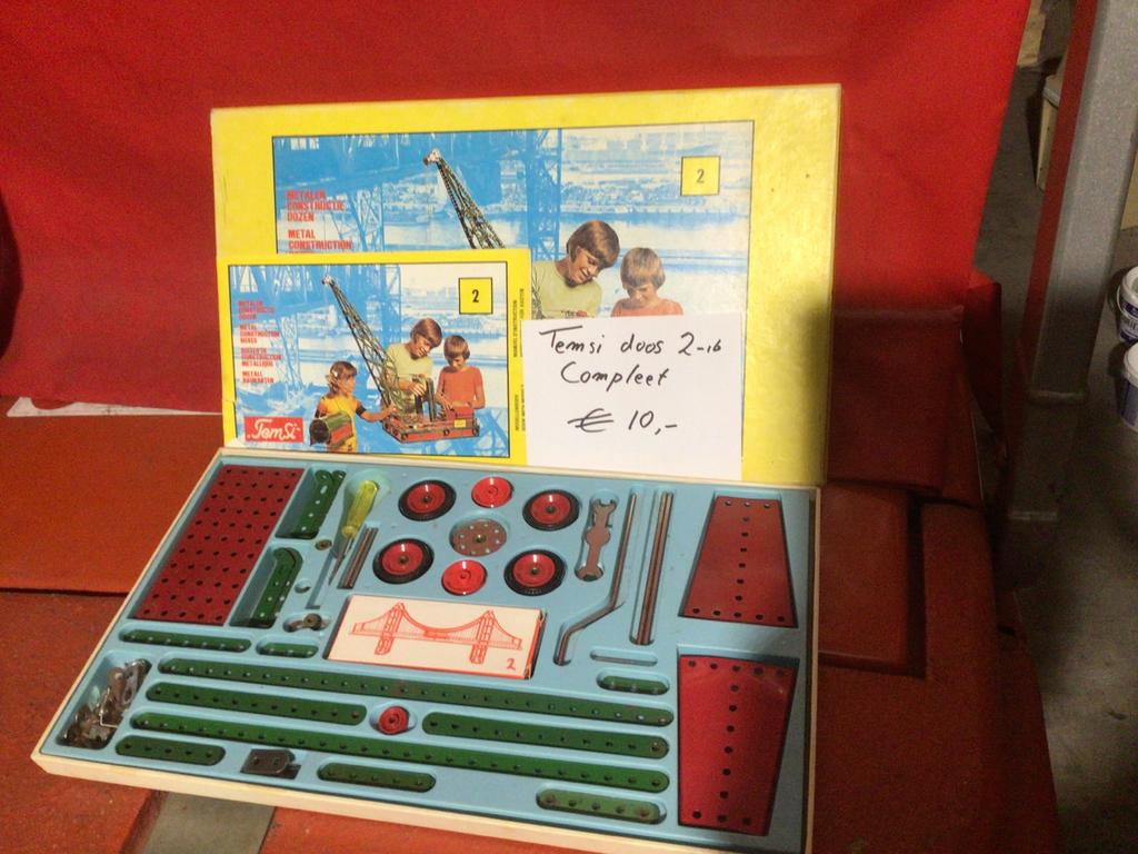 Vintage Temsi Constructiedozen Set - Compleet, Overige merken, Gebruikt, Ophalen of Verzenden, Groter dan 1:32