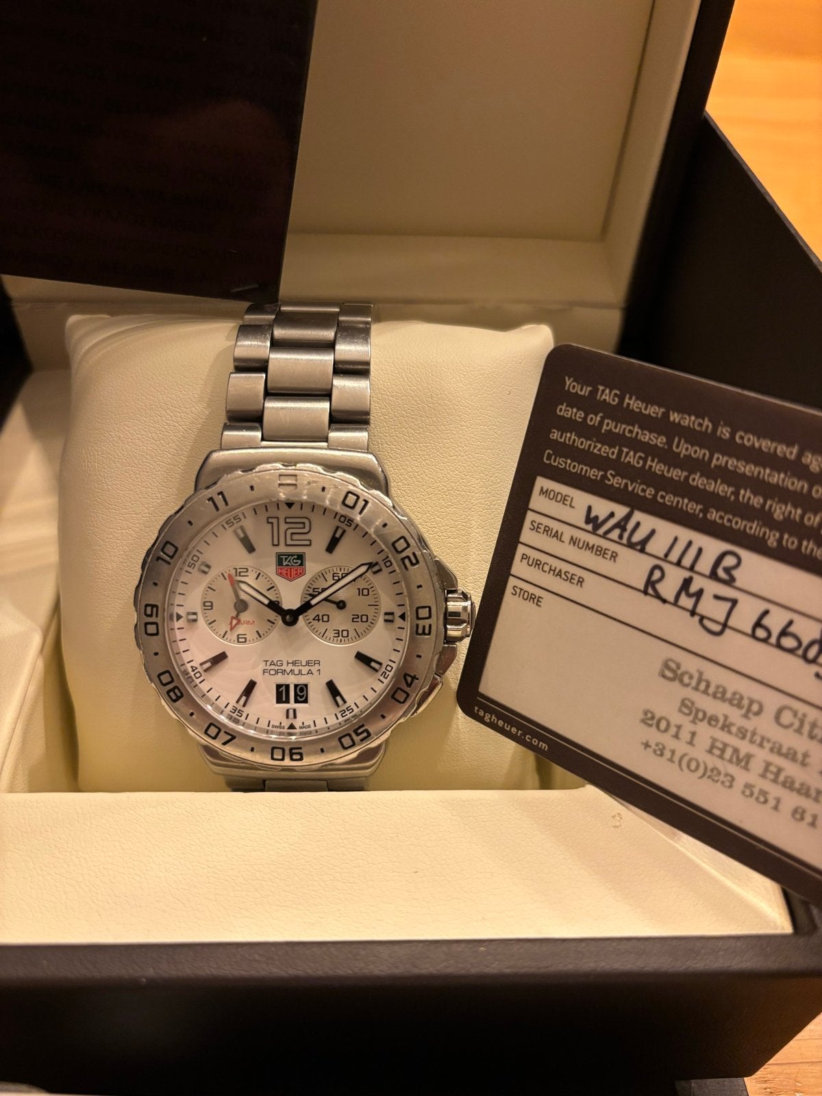 TAG Heuer Formula 1 WAU111B Herenhorloge, Staal, Polshorloge, Ophalen of Verzenden, Zo goed als nieuw