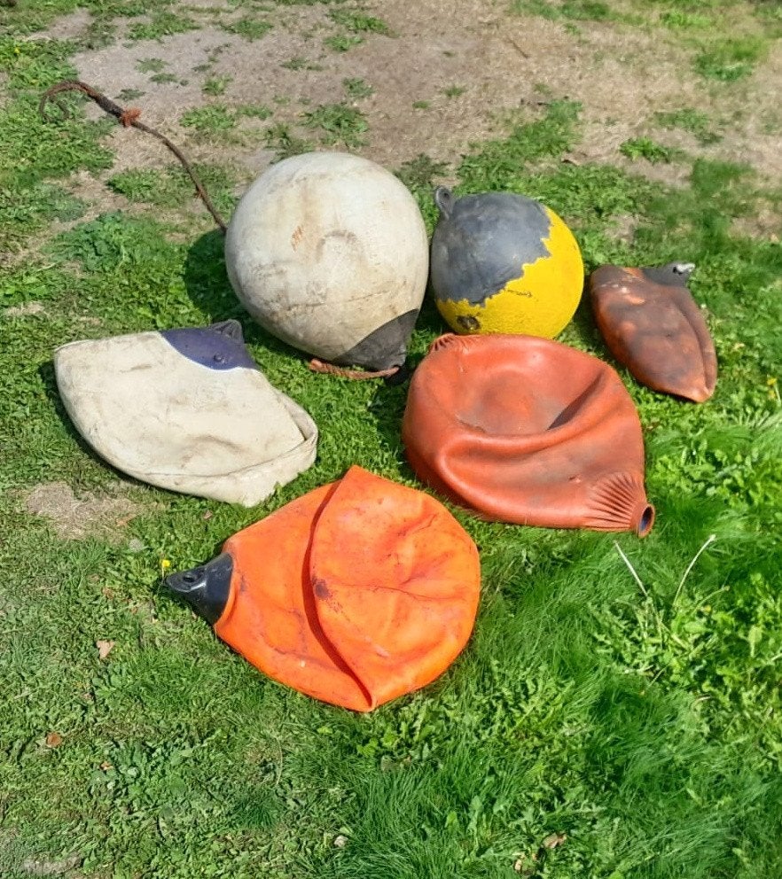 Oude, Noorse scheepsboeien (grotere maat), Ophalen, Gebruikt, Motorboot of Zeilboot, Gebruiksvoorwerp