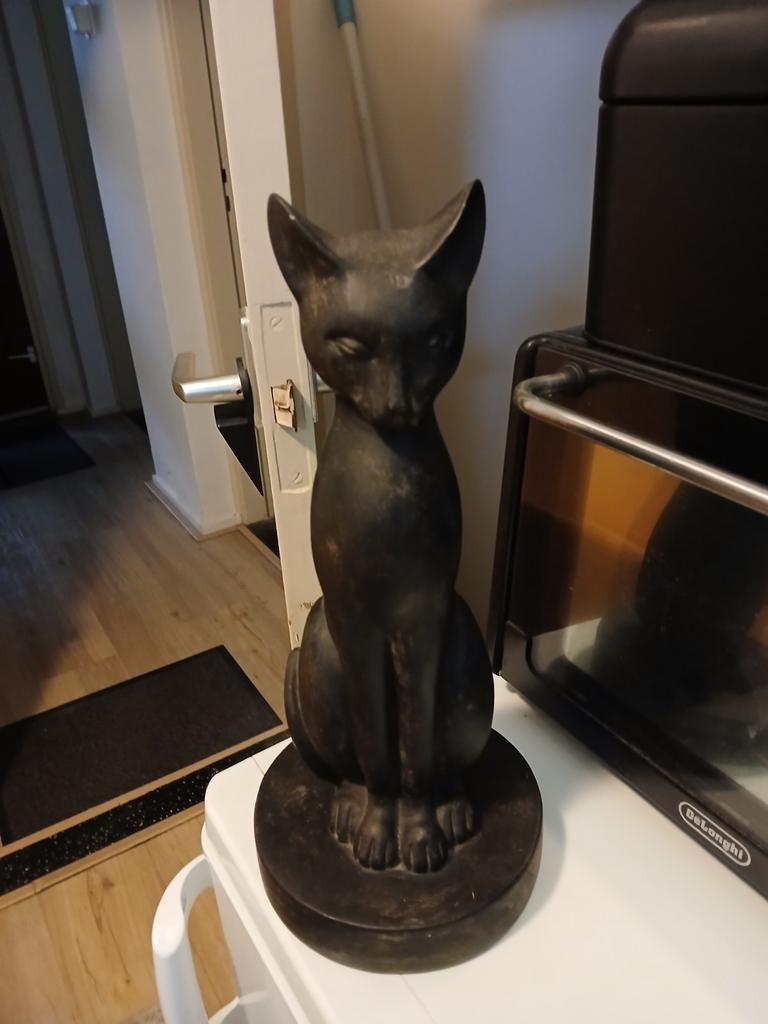 Vintage Zwarte Kat Beeld - Curiosa Scherpenheuvel, Ophalen of Verzenden