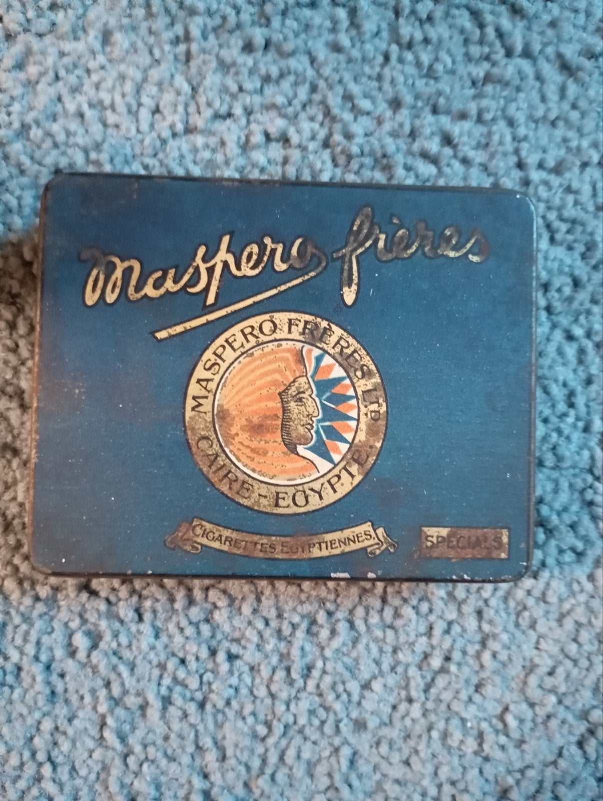 vintage Maspero Cairo Egypte sigarettes blikje, Verzamelen, Blikken, Ophalen of Verzenden, Gebruikt, Overige
