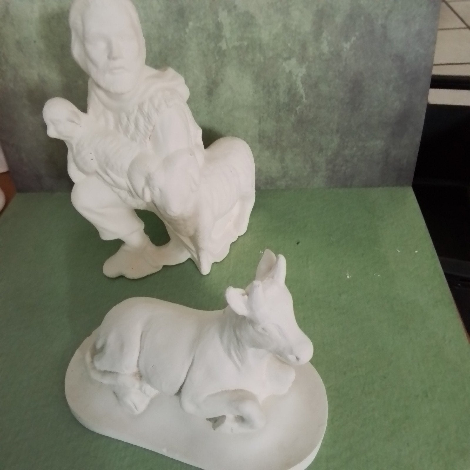 Gipsen Beelden, 16 stkus, voor Kerststal of Decoratie, Verzamelen, Ophalen of Verzenden, Gebruikt, Dier