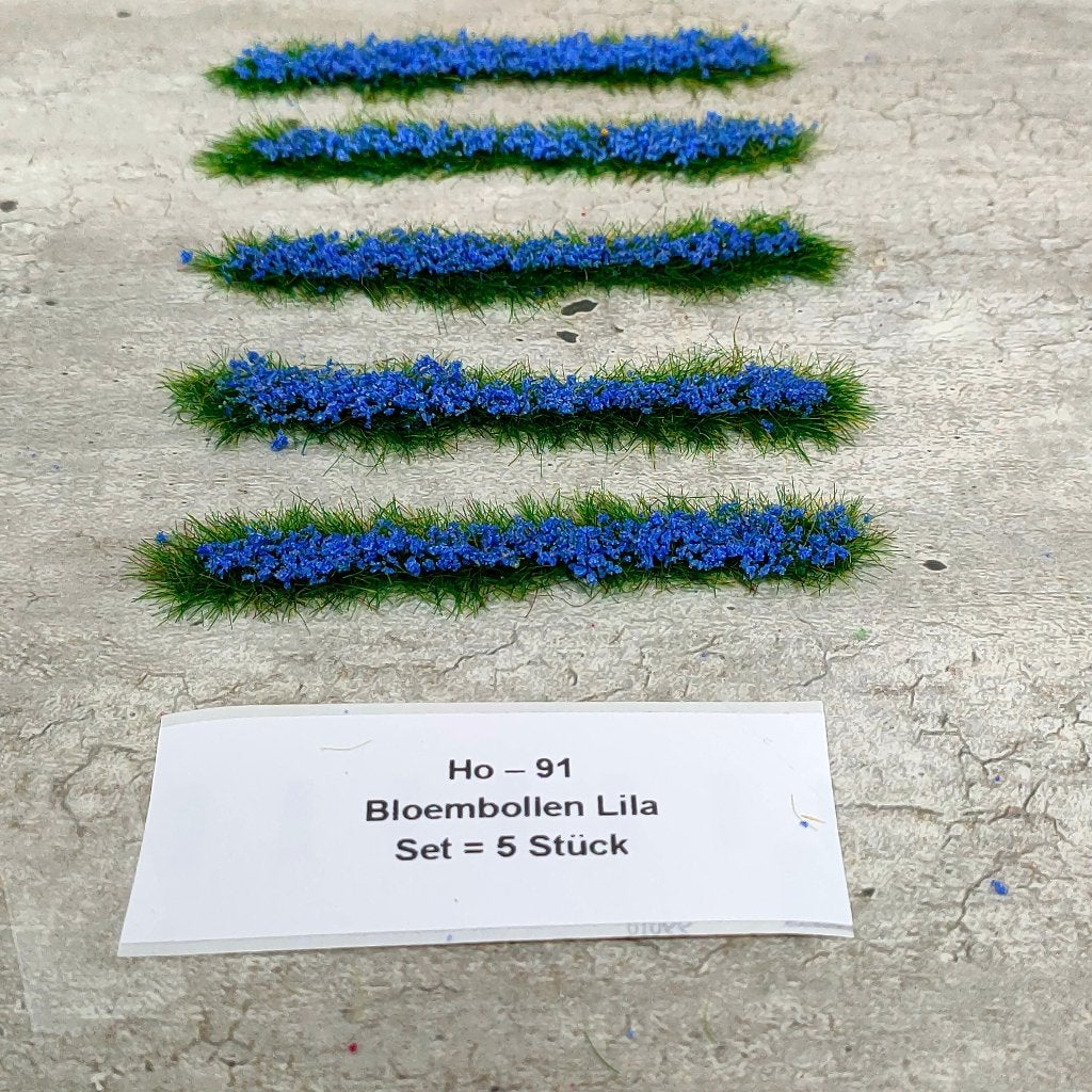 modeltrein Ho – 91 Bloembol veld  Donker BLAUW / LILA, Overige merken, Gelijkstroom, Natuur, Nieuw