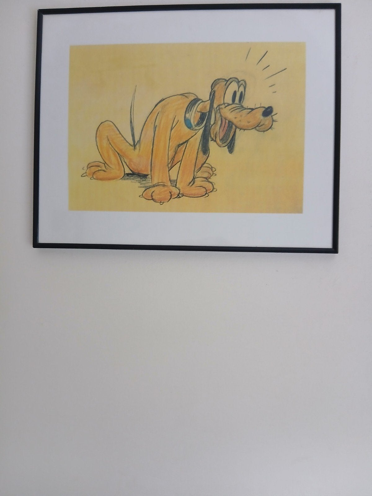 2 pentekeningen van Pluto, Verzamelen, Disney, Ophalen of Verzenden, Goofy of Pluto, Beeldje of Figuurtje