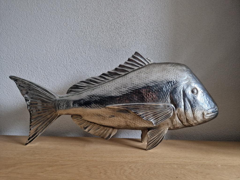 Design vis zilver (68 x 31 cm) T.E.A.B., Ophalen, Zo goed als nieuw, Zilver