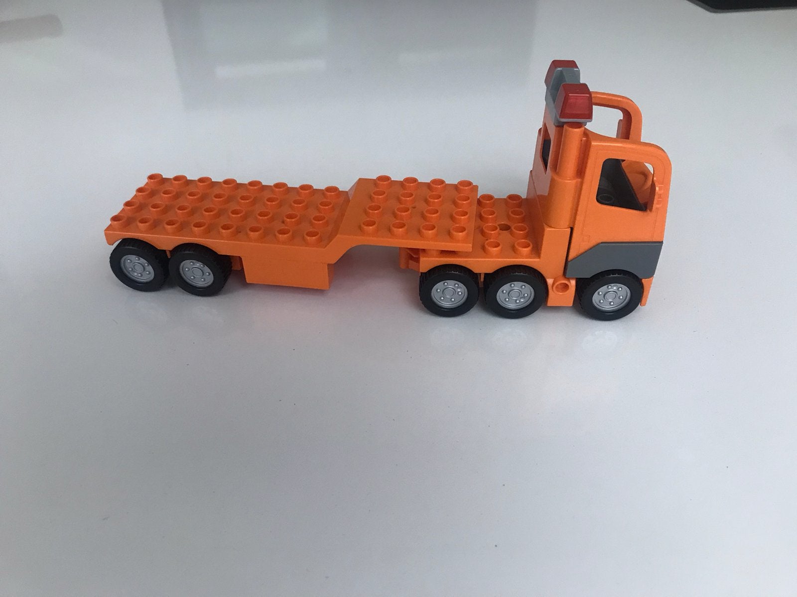 Lego Duplo Truck vrachtwagen dieplader zeer mooi, Ophalen of Verzenden, Zo goed als nieuw, Duplo