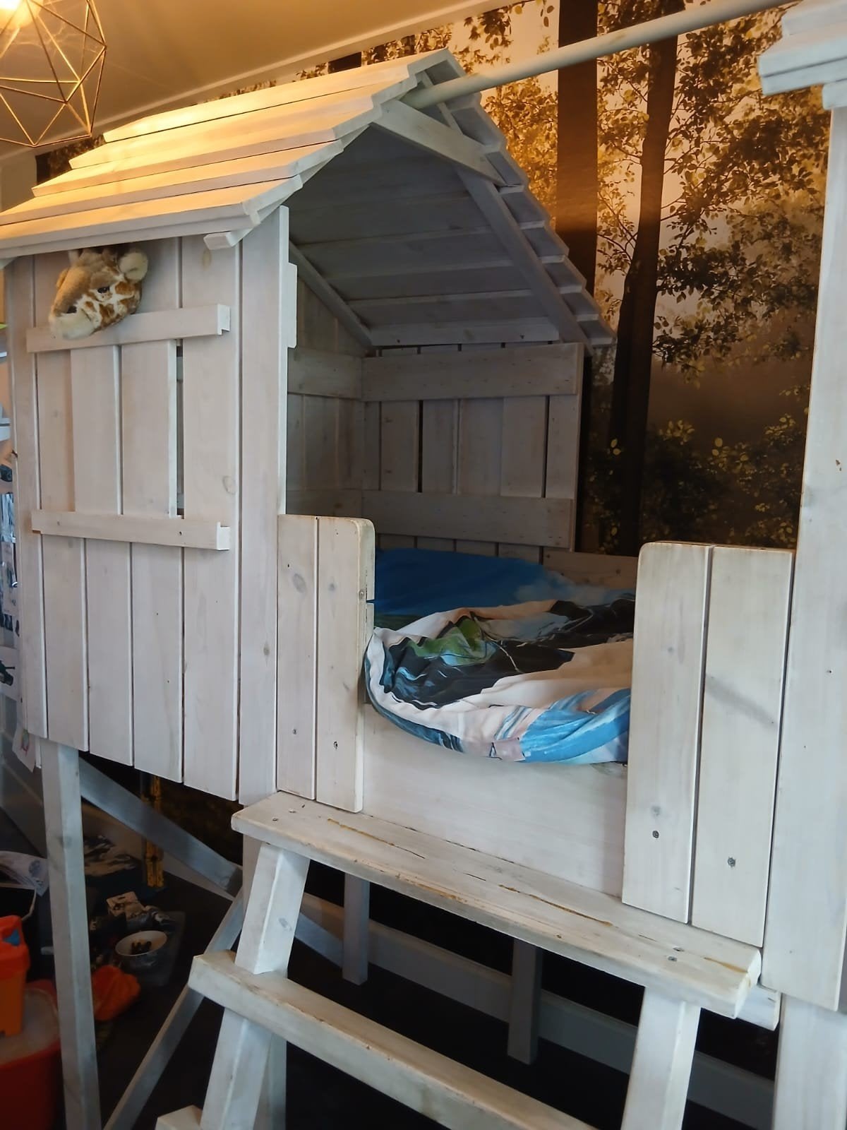 mooie hoogslaper, Eenpersoons, Ophalen of Verzenden, Zo goed als nieuw, 90 cm