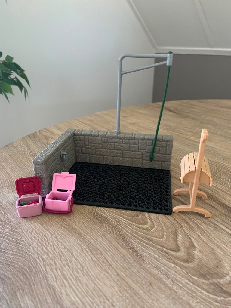 Schleich wasplaats met assesoires, Ophalen of Verzenden, Zo goed als nieuw