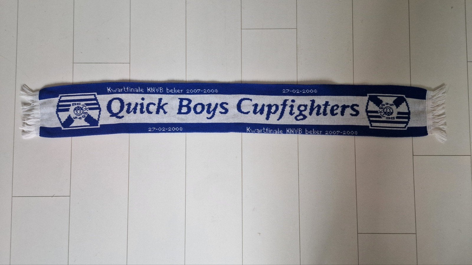 Sjaal Quick Boys cupfighters, Verzamelen, Ophalen of Verzenden, Nieuw, Overige binnenlandse clubs, Vaantje of Sjaal