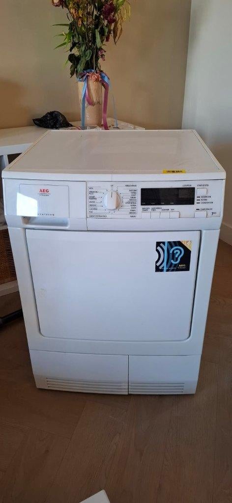 Droger (AEG T56840l), Witgoed en Apparatuur, Wasdrogers, Ophalen, 6 tot 8 kg, Gebruikt, Voorlader