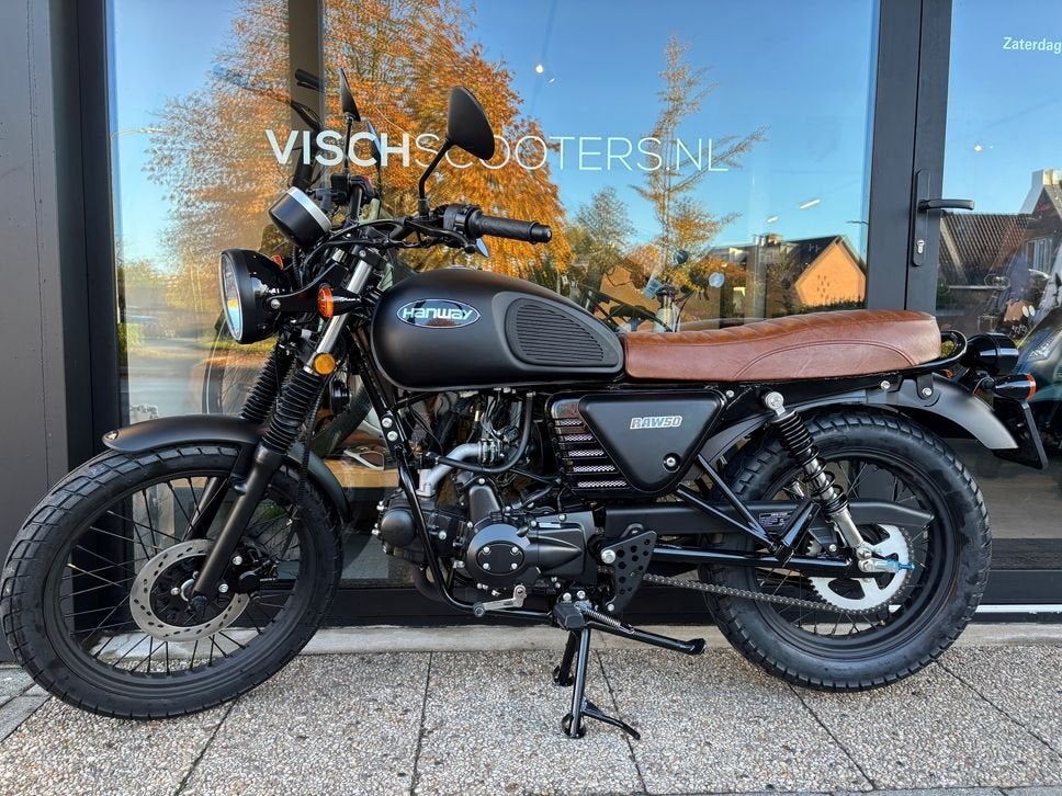 Hanway Caferacer RAW 50 | Mat Zwart/Bruin | Vandaag Rijden?, HANWAY, Onbekend, Onbekend, Hanway