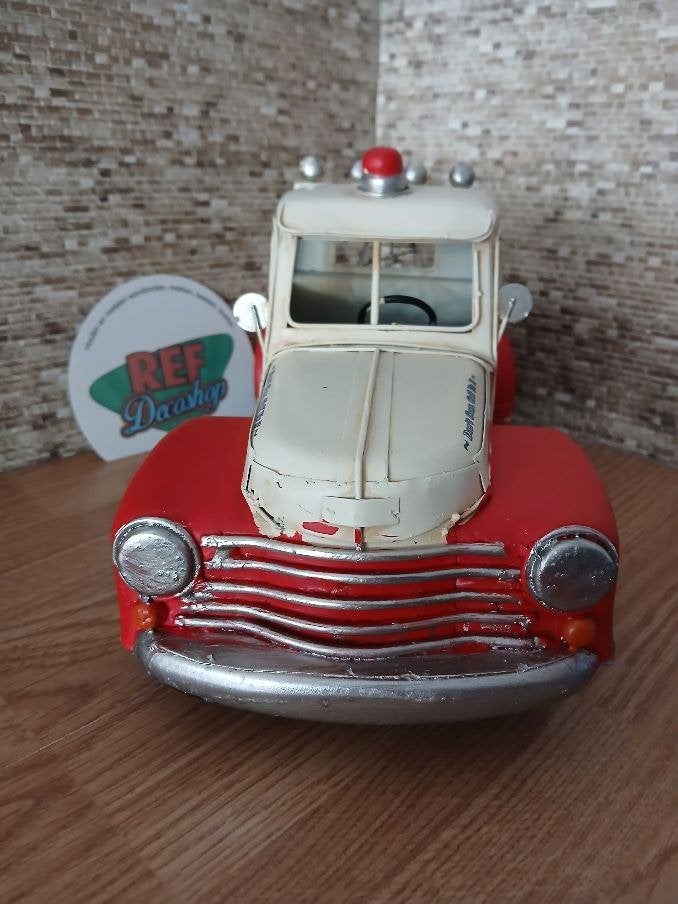 metalen takelwagen decoratie, wit/rood, Ophalen of Verzenden, Nieuw, Auto