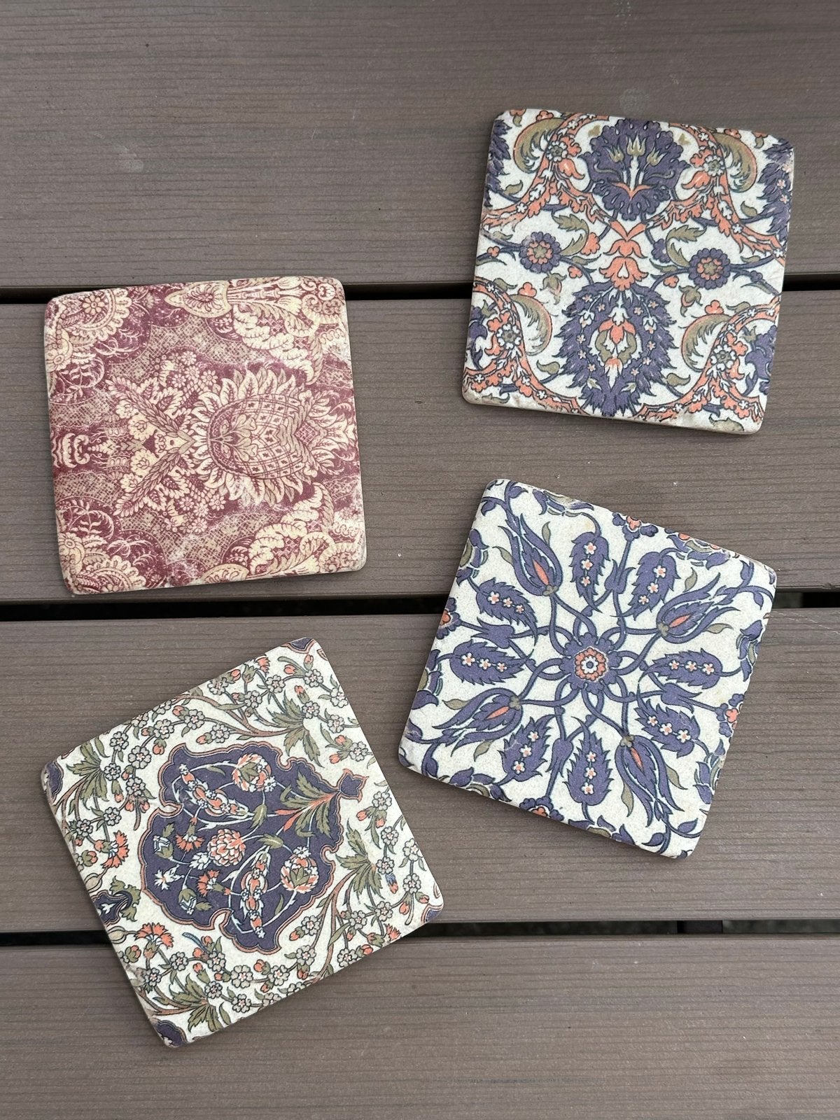 Set van 4 onderzetters met kurken onderkant, Huis en Inrichting, Woonaccessoires | Onderzetters, Glasonderzetter, Ophalen of Verzenden