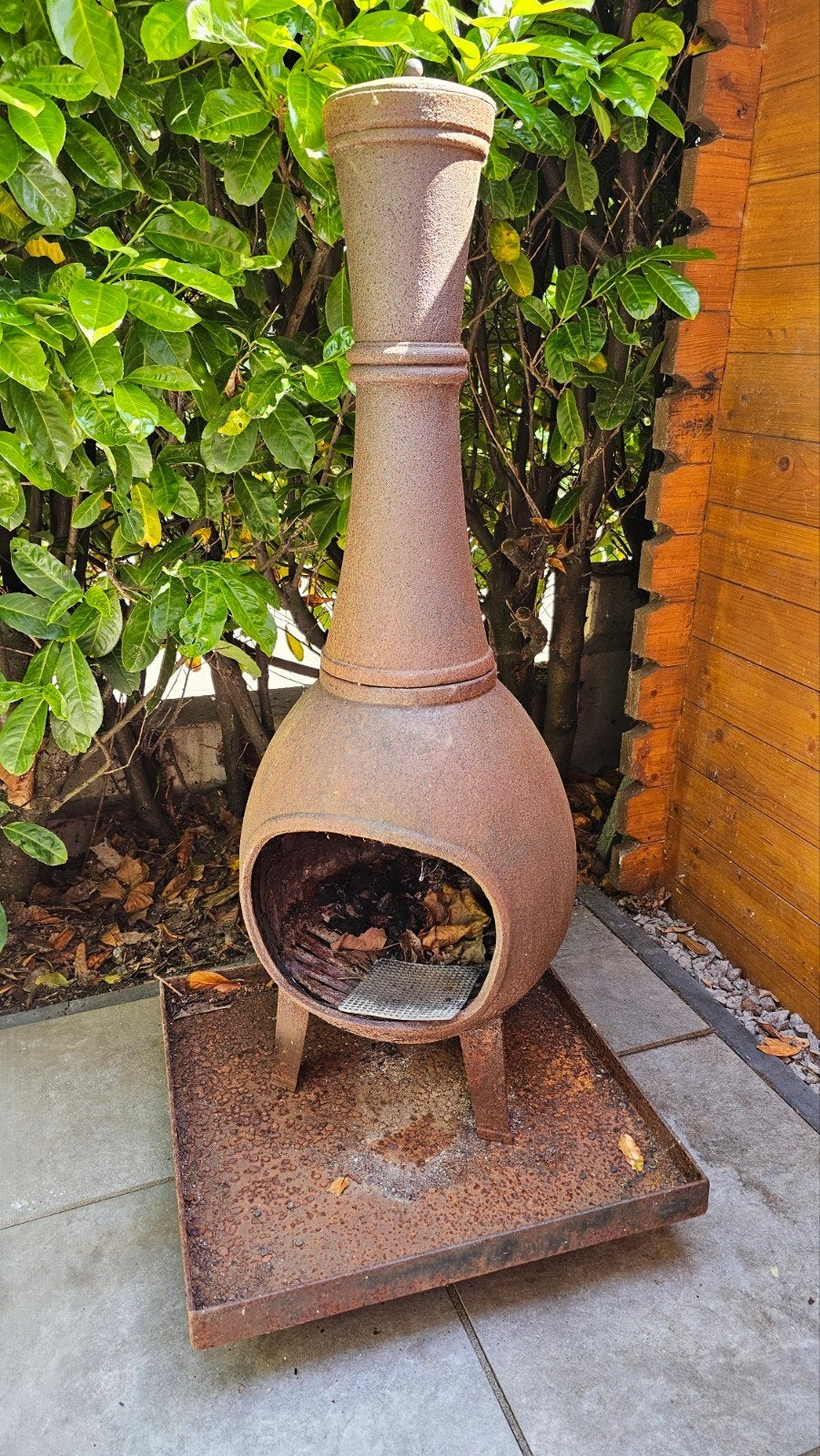 Gietijzeren tuinkachel (verrijdbaar), Tuin en Terras, Tuinhaarden, Ophalen, Gebruikt