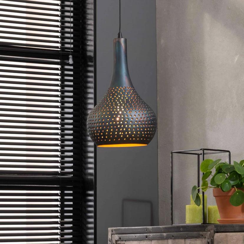 Zijlstra Industriële Geperforeerde Hanglamp, Huis en Inrichting, Lampen | Hanglampen, Ophalen of Verzenden, Zo goed als nieuw
