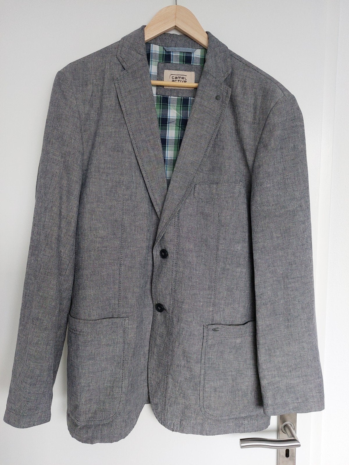 Heren Colbert Camel Active grijs Maat 52, Ophalen, Maat 52/54 (L), Zo goed als nieuw, Grijs