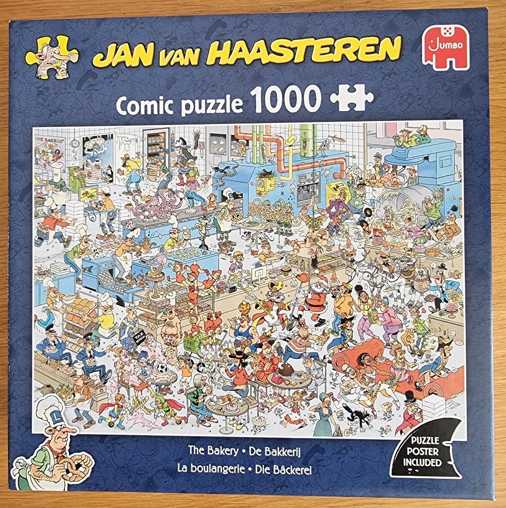 Legpuzzel 1000 stukjes. Jan van Haasteren: De Bakkerij, Ophalen of Verzenden, 500 t/m 1500 stukjes, Nieuw, Legpuzzel