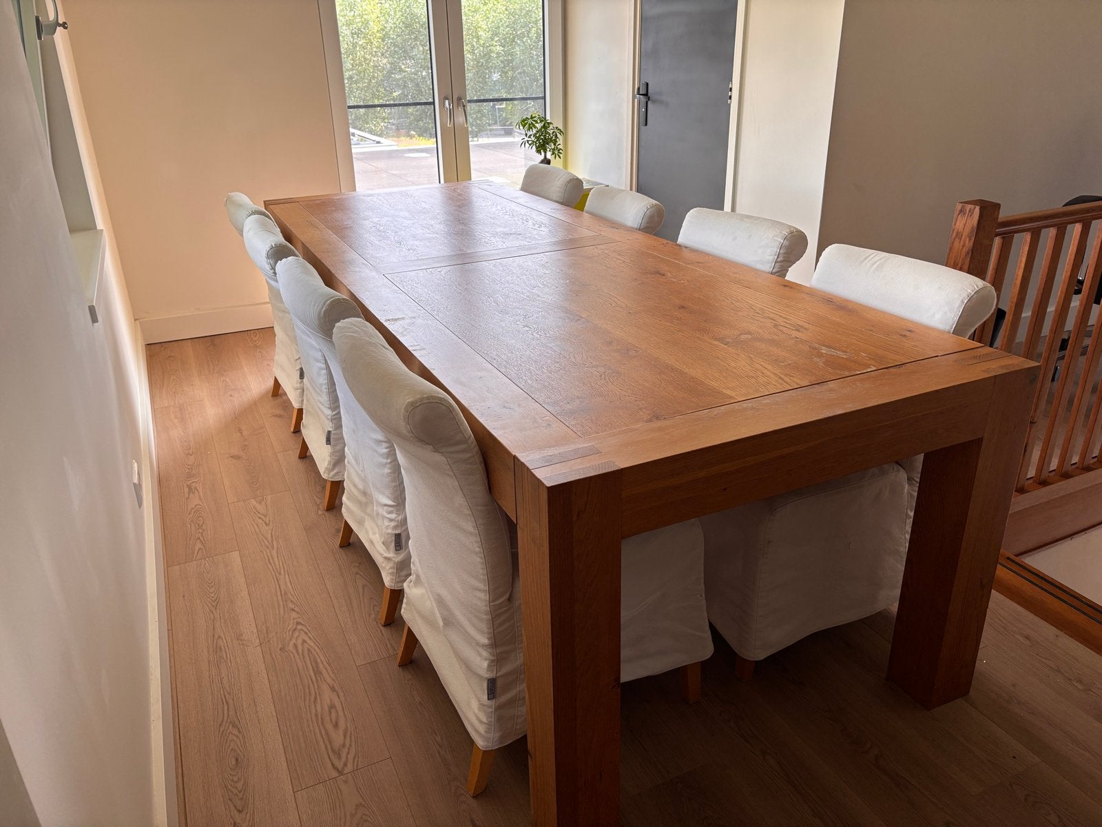 Linteloo Diva eetkamerstoelen - Set van 8, Ophalen, Gebruikt, Wit, Stof